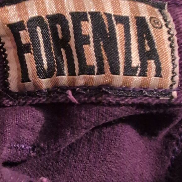 Women's 80s vintage purple Forenza denim stirrup jean pants size 10 one pair - Picture 5 of 6